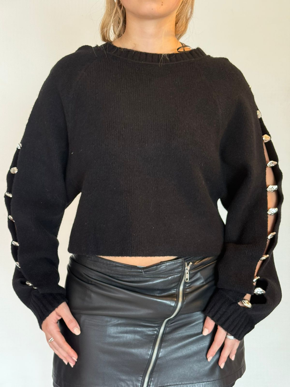 Chaleco corto mujer negro | Zara