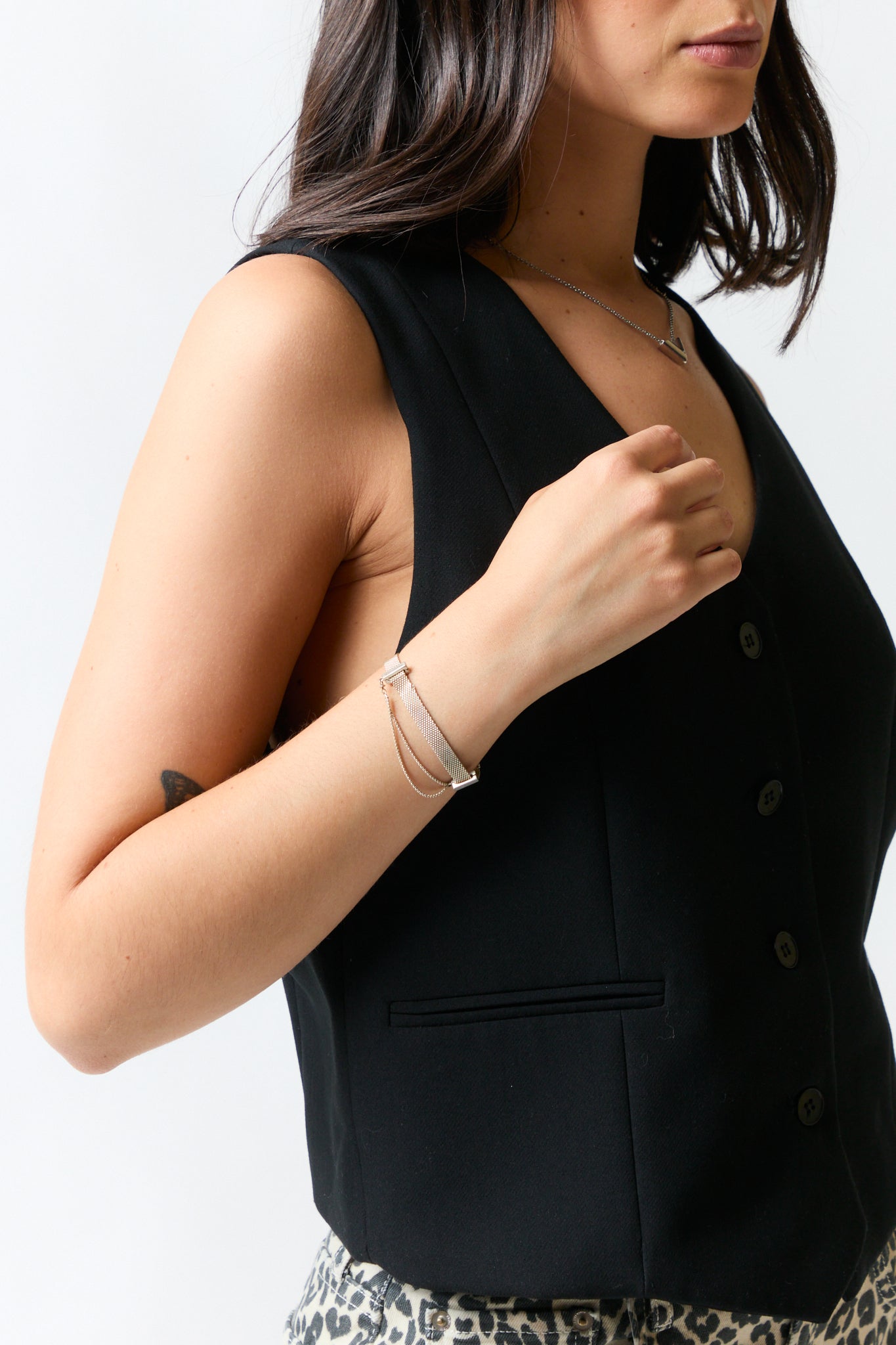 Pulsera de malla Reflexions plateada | Pandora