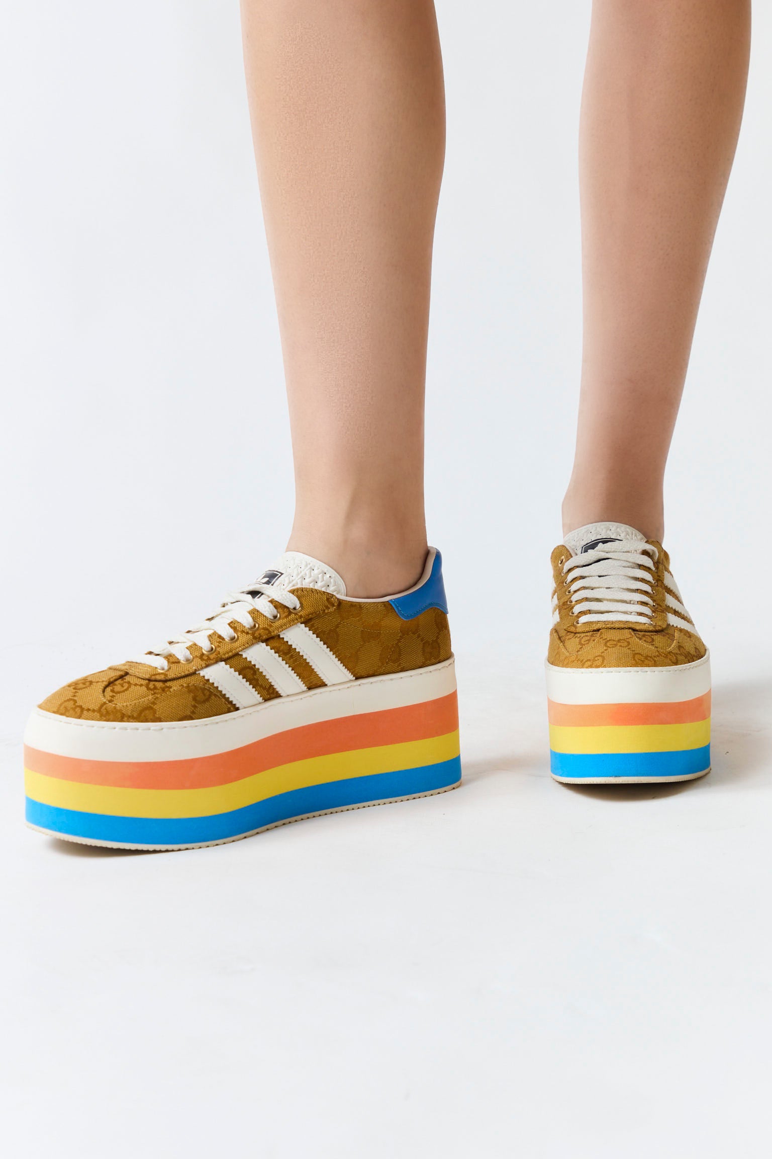 Zapatillas | Adidas x Gucci Gazelle Original GG Multicolor con plataforma