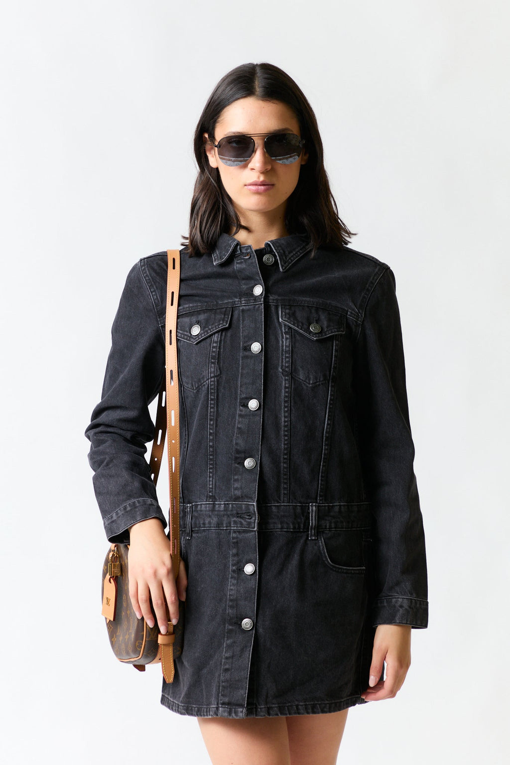 Vestido denim negro | Zara