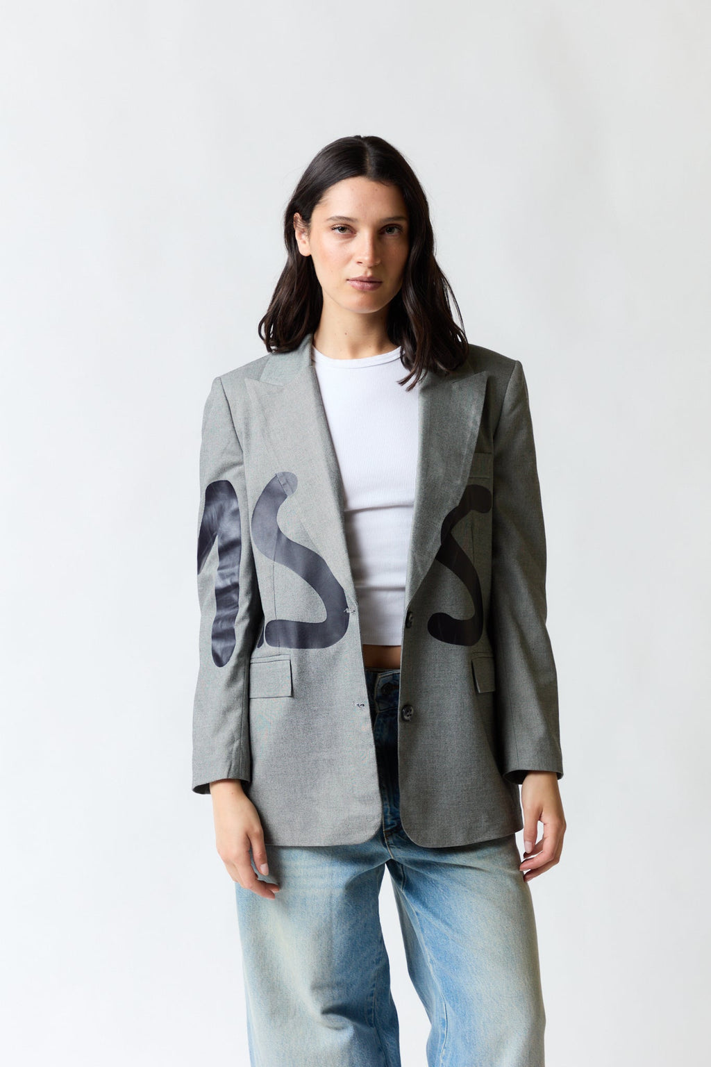 Blazer gris | Cecilia Bolocco
