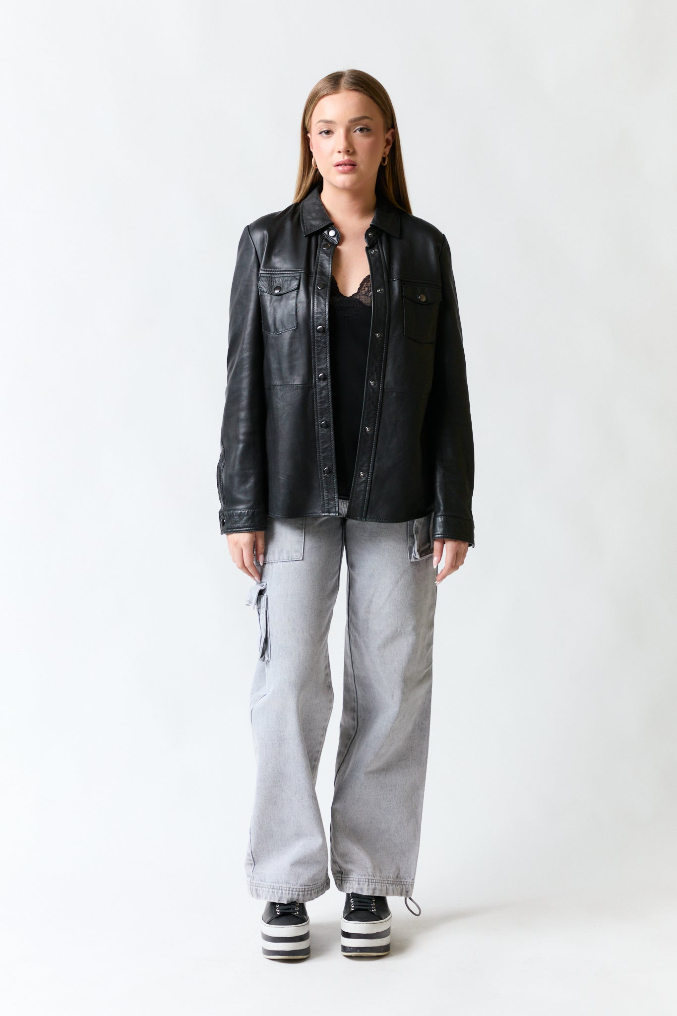 Camisa cuero negro | Cortefiel