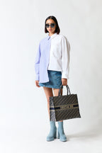 Camisa dúo blanco con azul | Mango