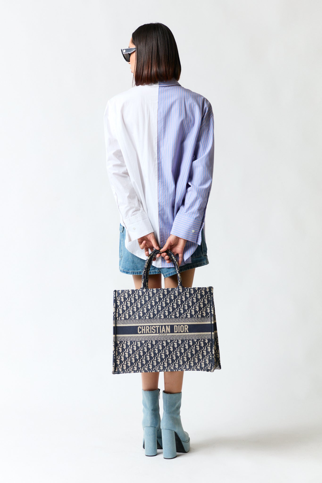 Camisa dúo blanco con azul | Mango