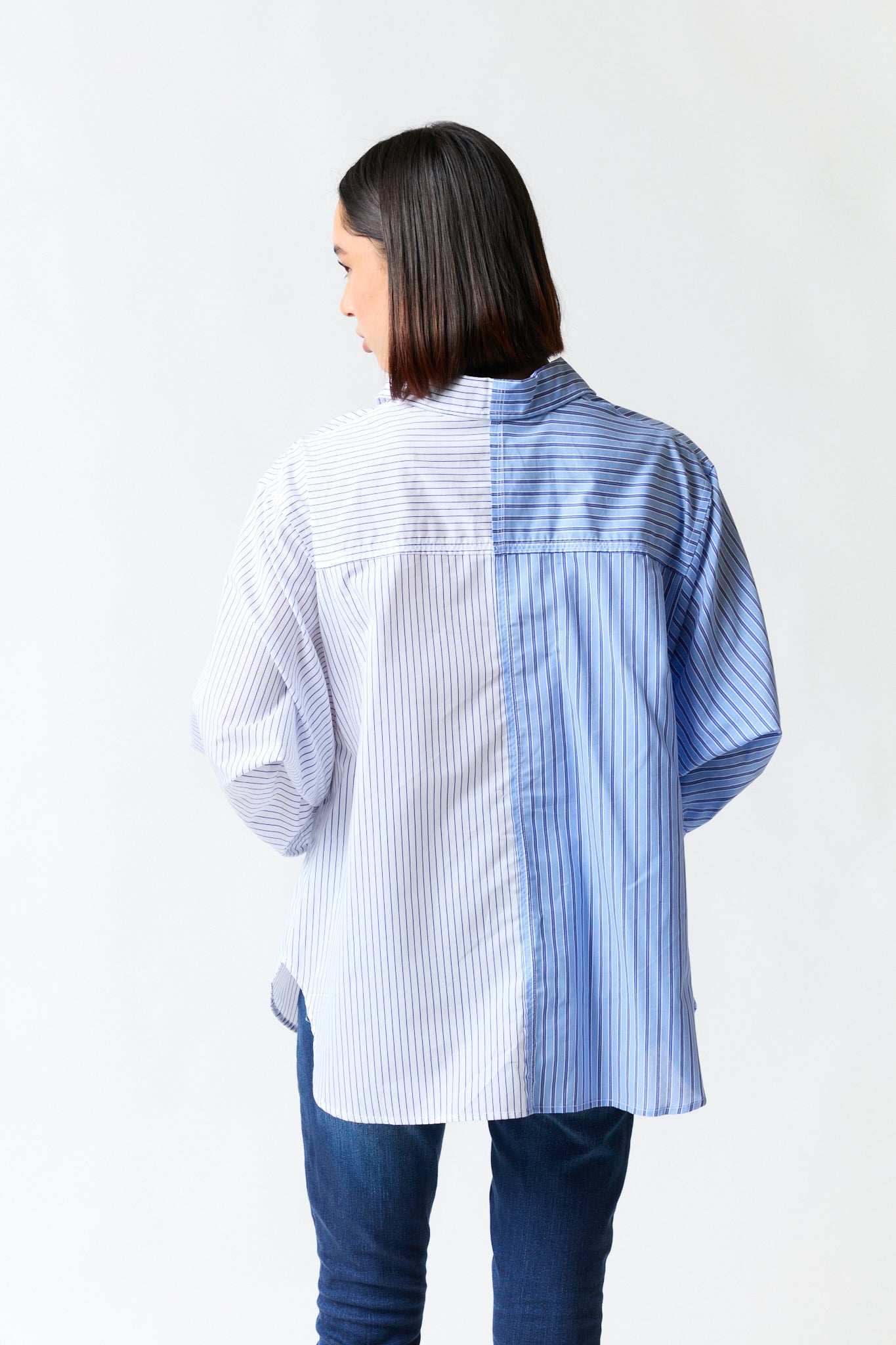 Camisa dúo blanco con azul | Zara