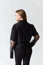 Camisa negra semitransparente | Zara