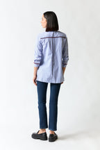 Camisa rayas azul con rojo | Zara