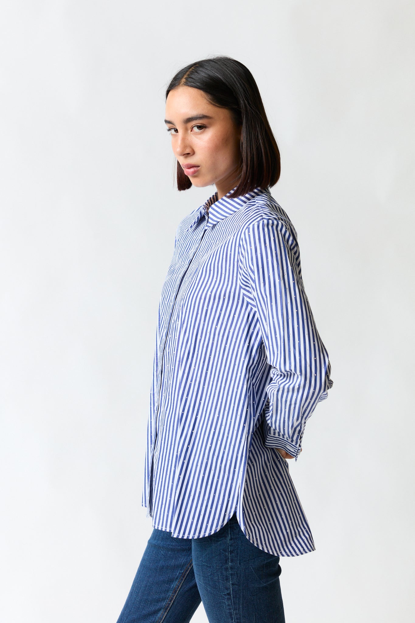 Camisa rayas blanco azul | Vero Moda