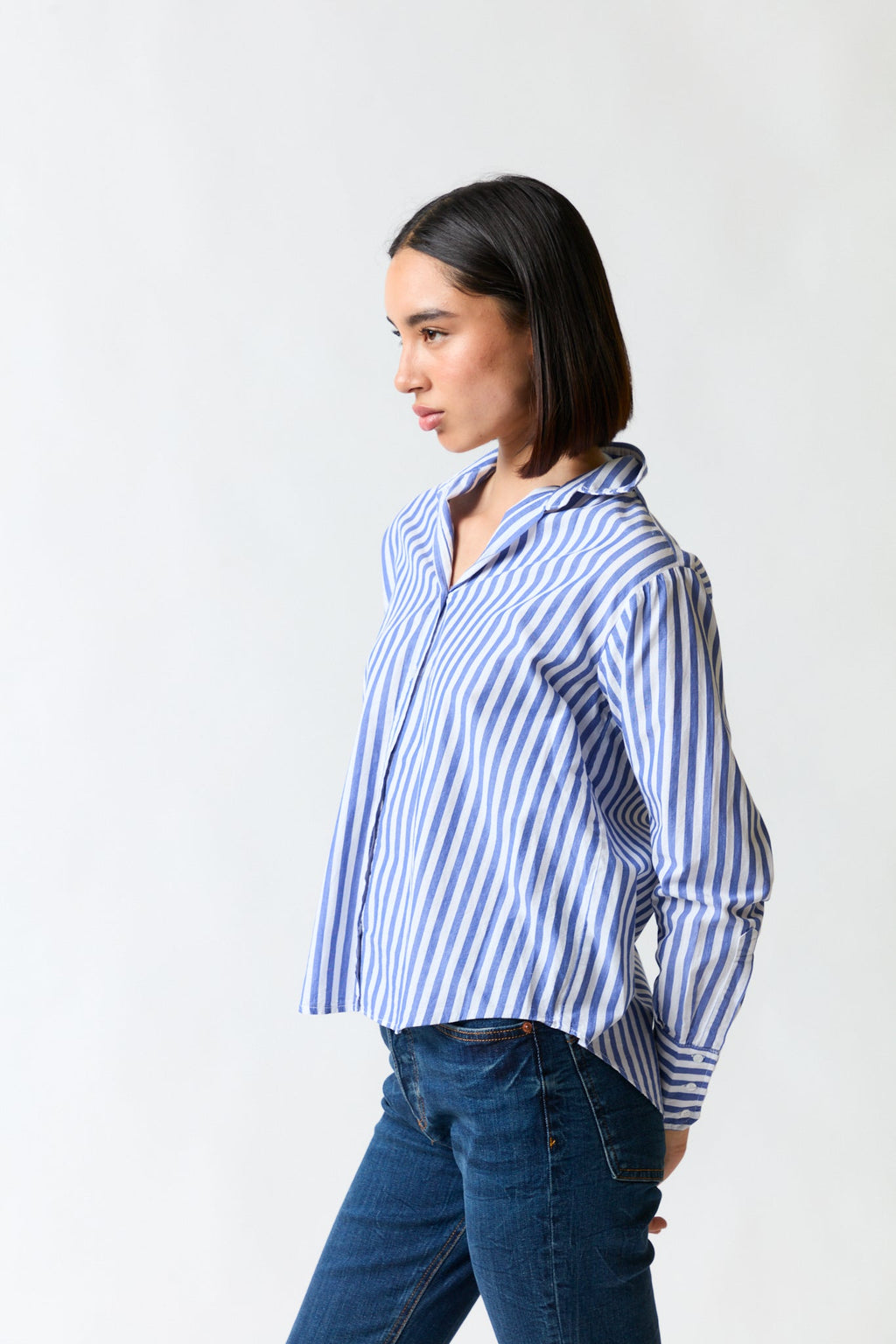 Camisa rayas celeste | Zara
