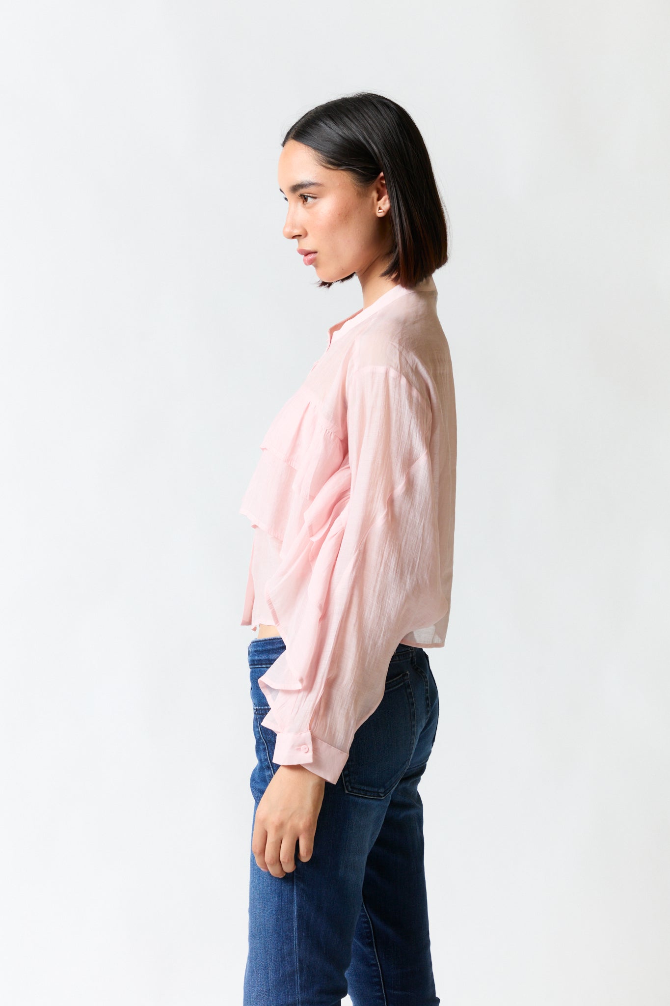 Camisa rosada vuelitos | Zara