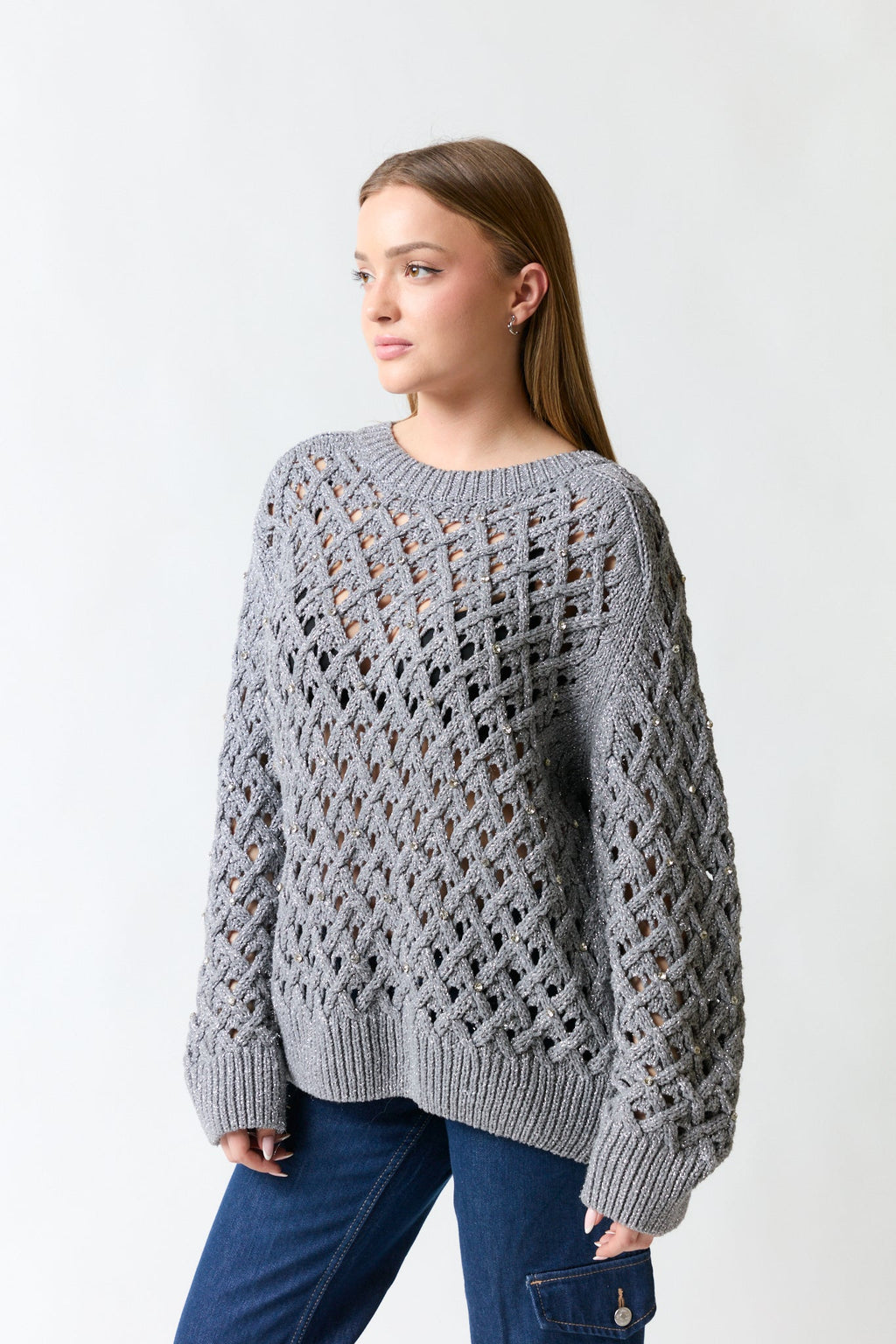 Chaleco malla gris | Zara