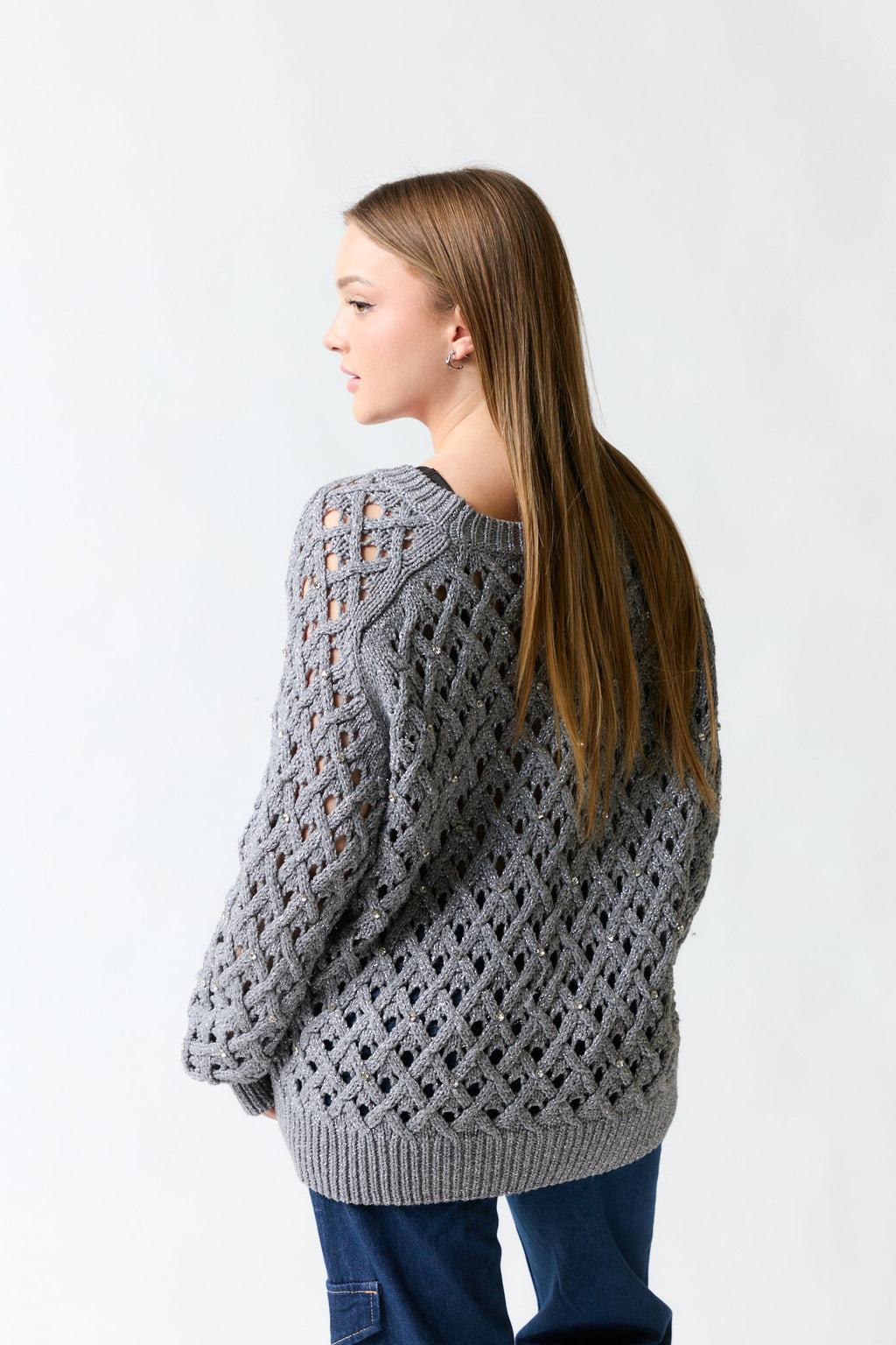 Chaleco malla gris | Zara