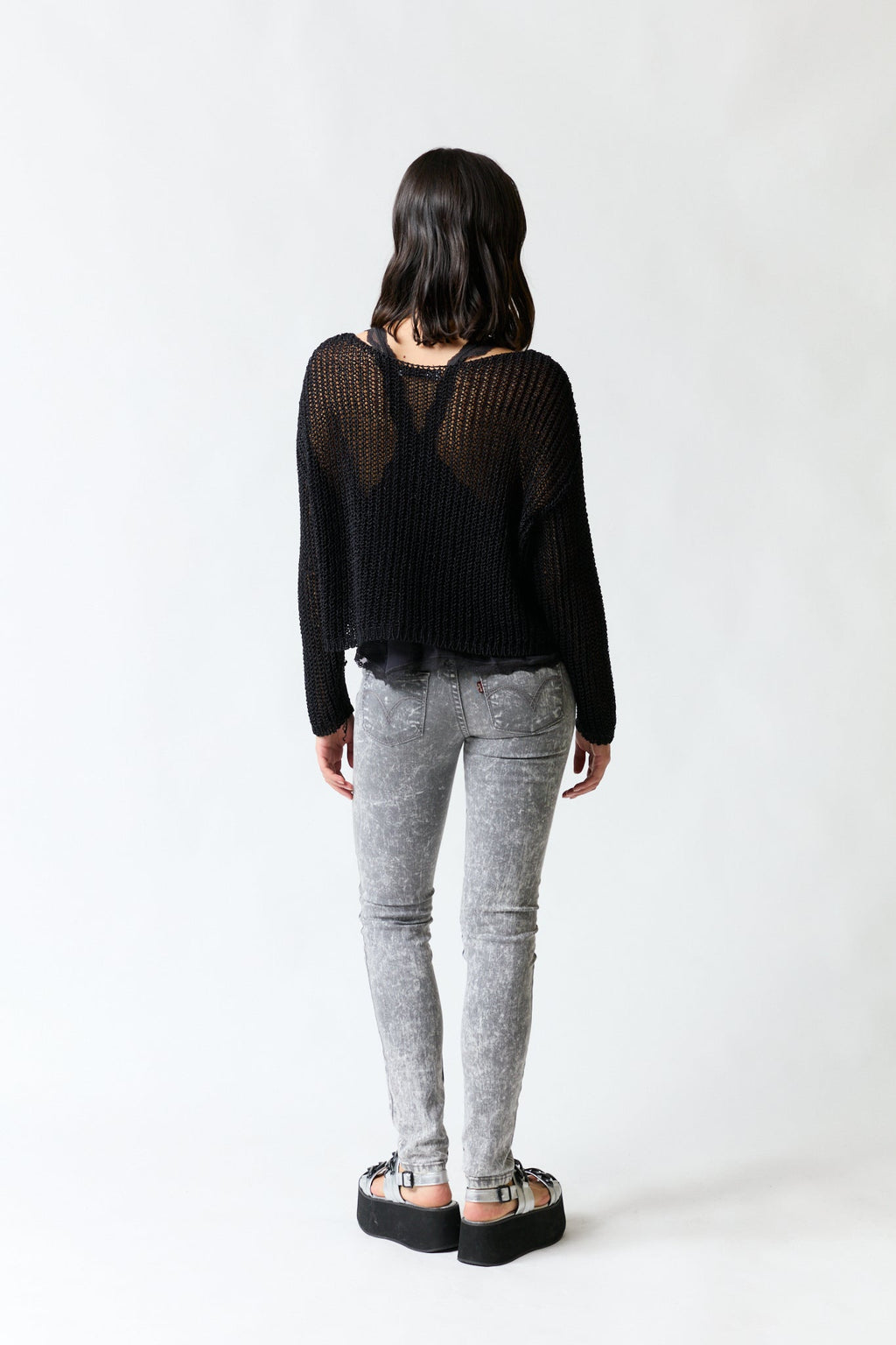 Chaleco negro malla | Zara