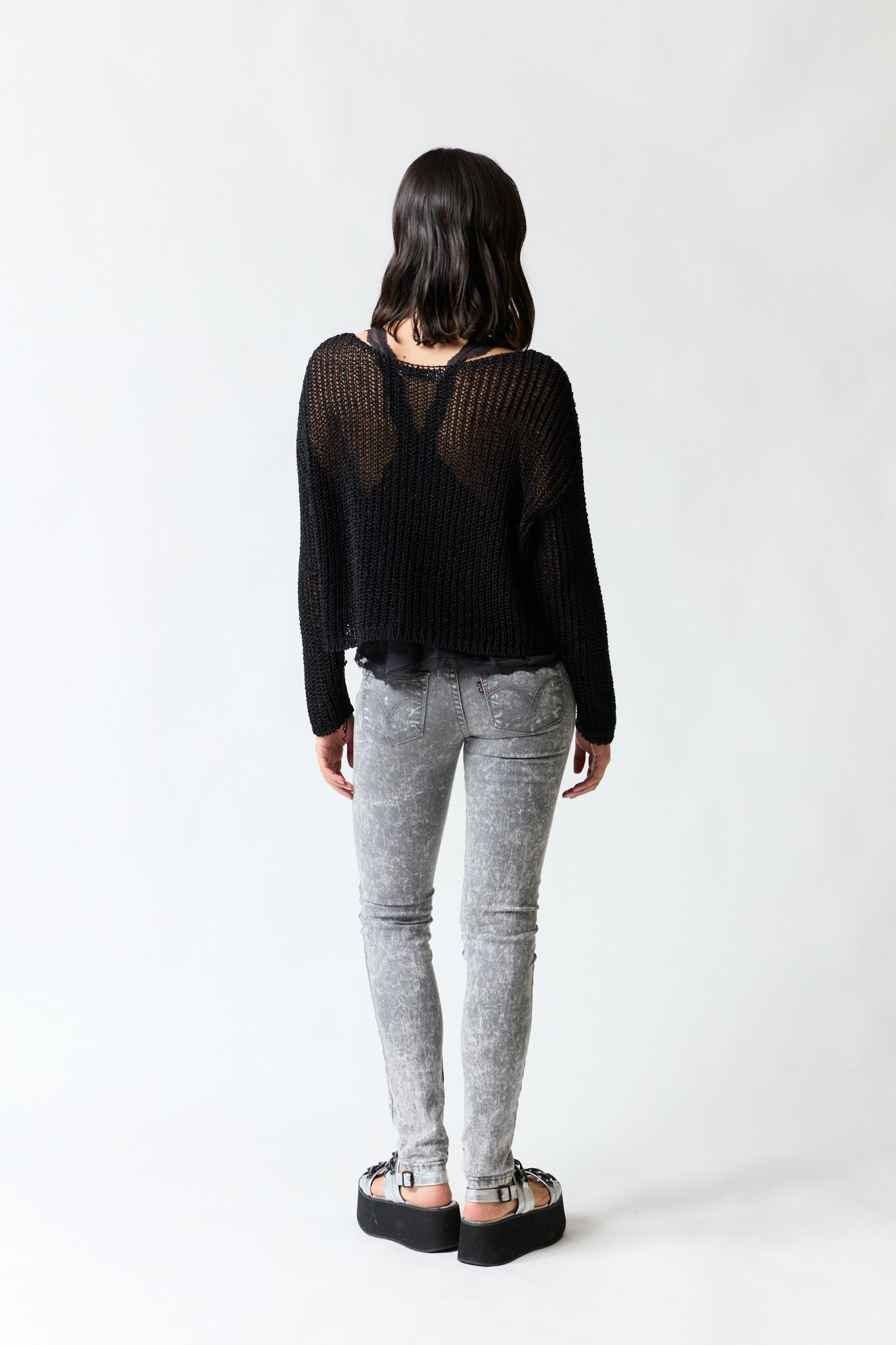 Chaleco negro malla | Zara