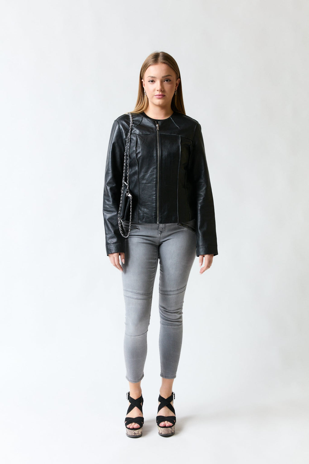 Chaqueta cuero negra | Michael Kors