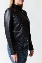 Chaqueta cuero negro | Mango