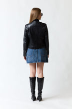 Chaqueta cuero negro | Mango