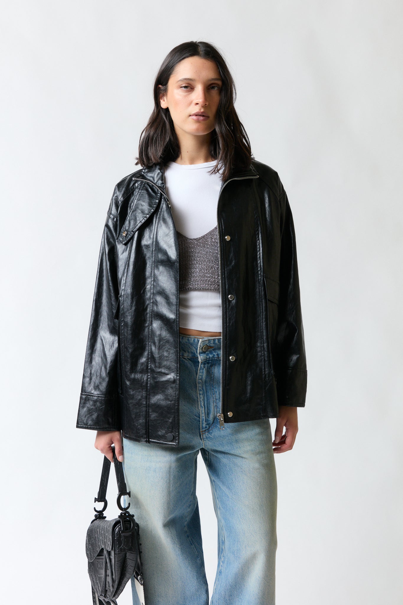 Chaqueta cuero negro | Zara