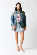 Chaqueta denim azul | Cecilia Bolocco