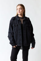 Chaqueta denim negra | Forever 21