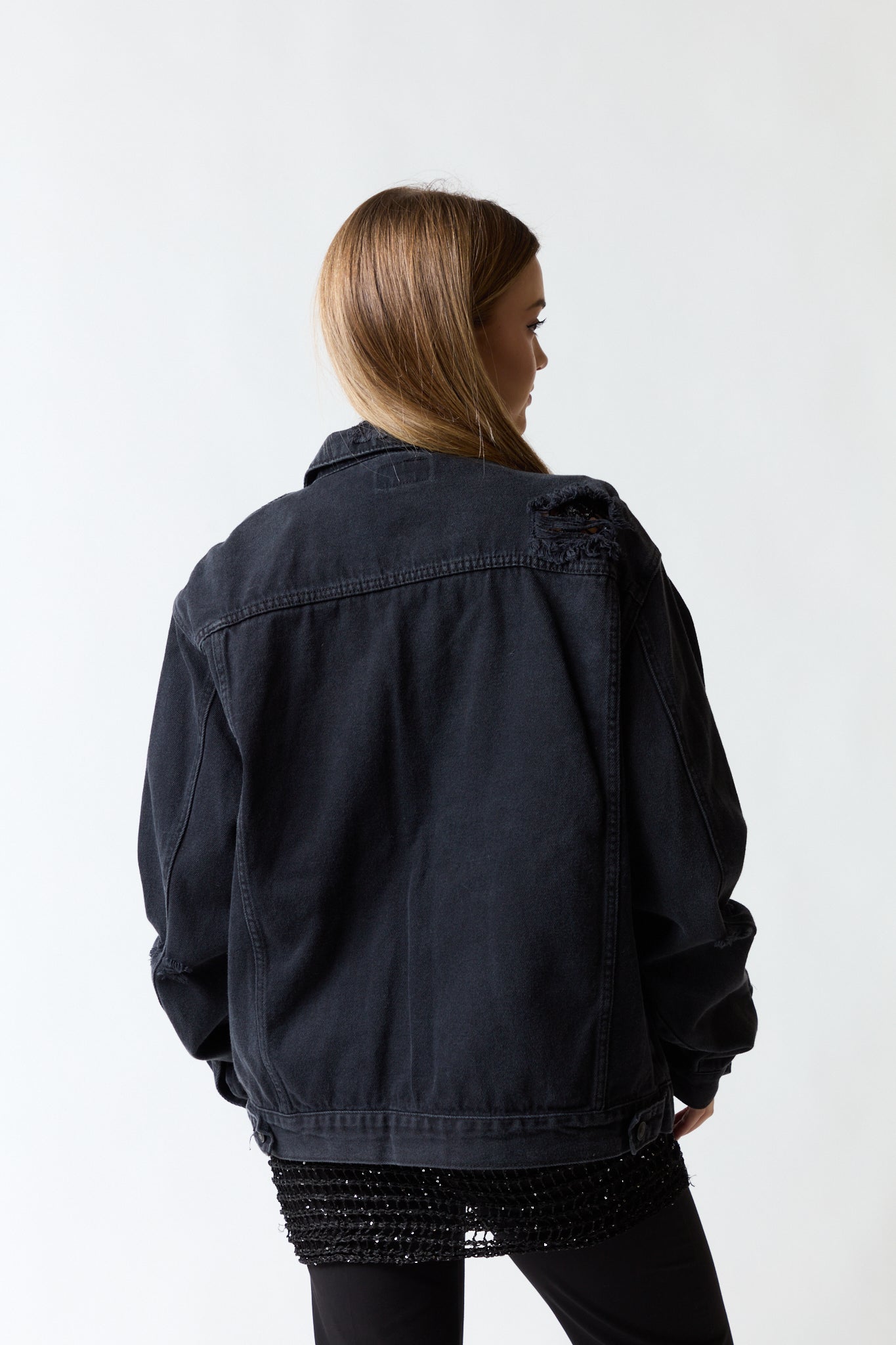 Chaqueta denim negra | Forever 21