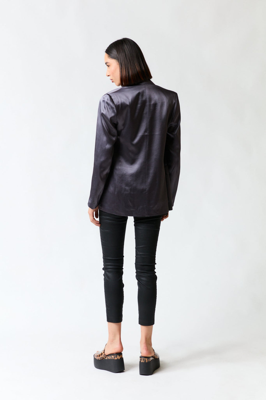 Chaqueta gris satinada | Alaniz