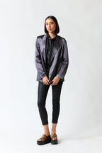 Chaqueta gris satinada | Alaniz