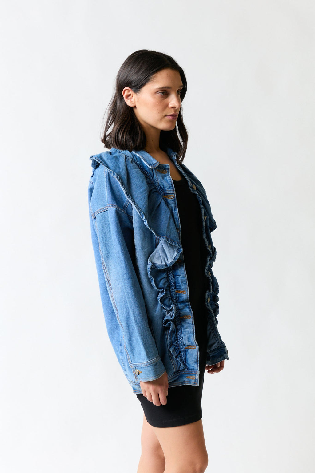Chaqueta oversize denim azul | Zara