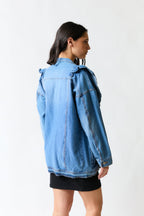 Chaqueta oversize denim azul | Zara