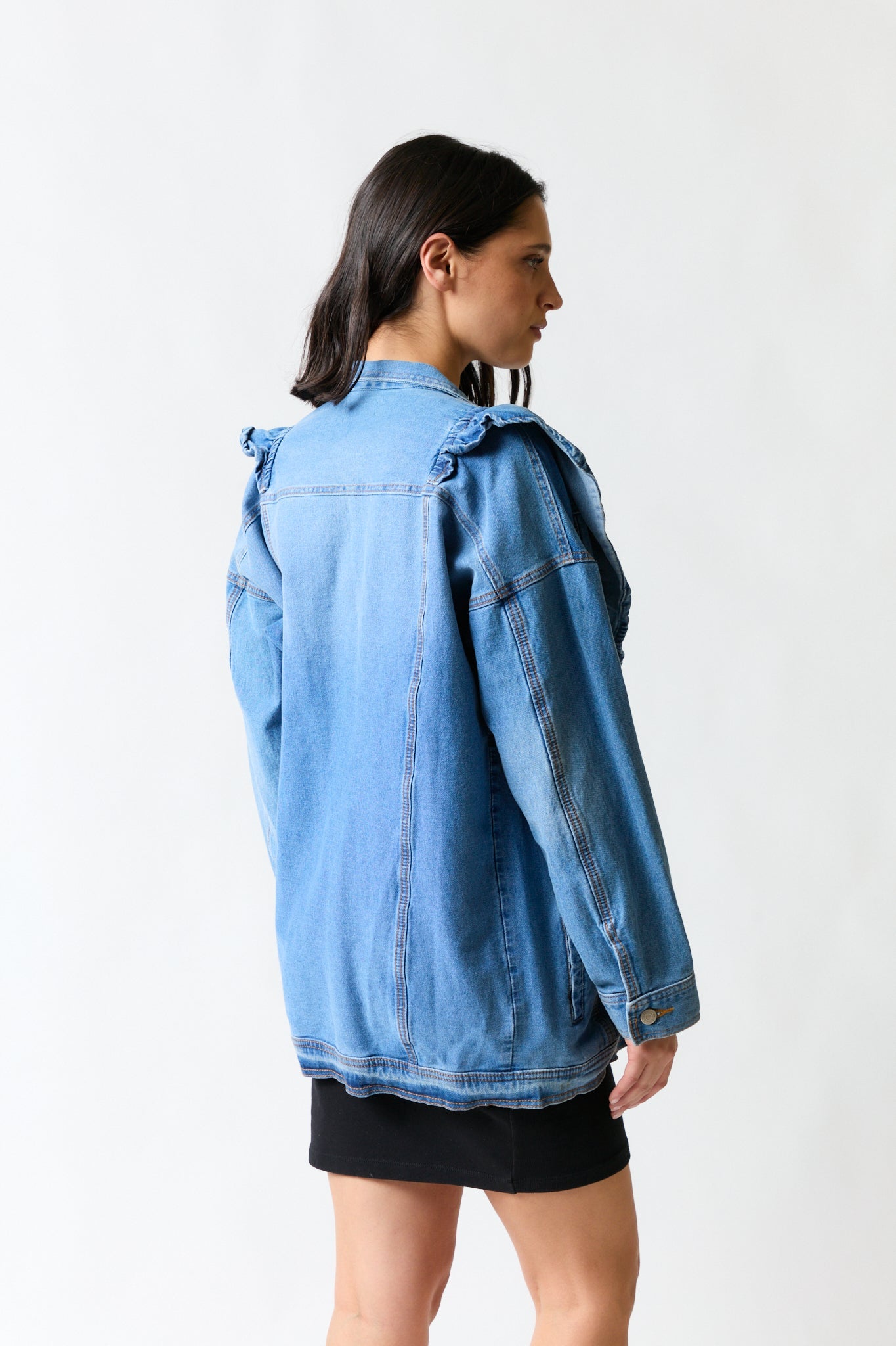 Chaqueta oversize denim azul | Zara