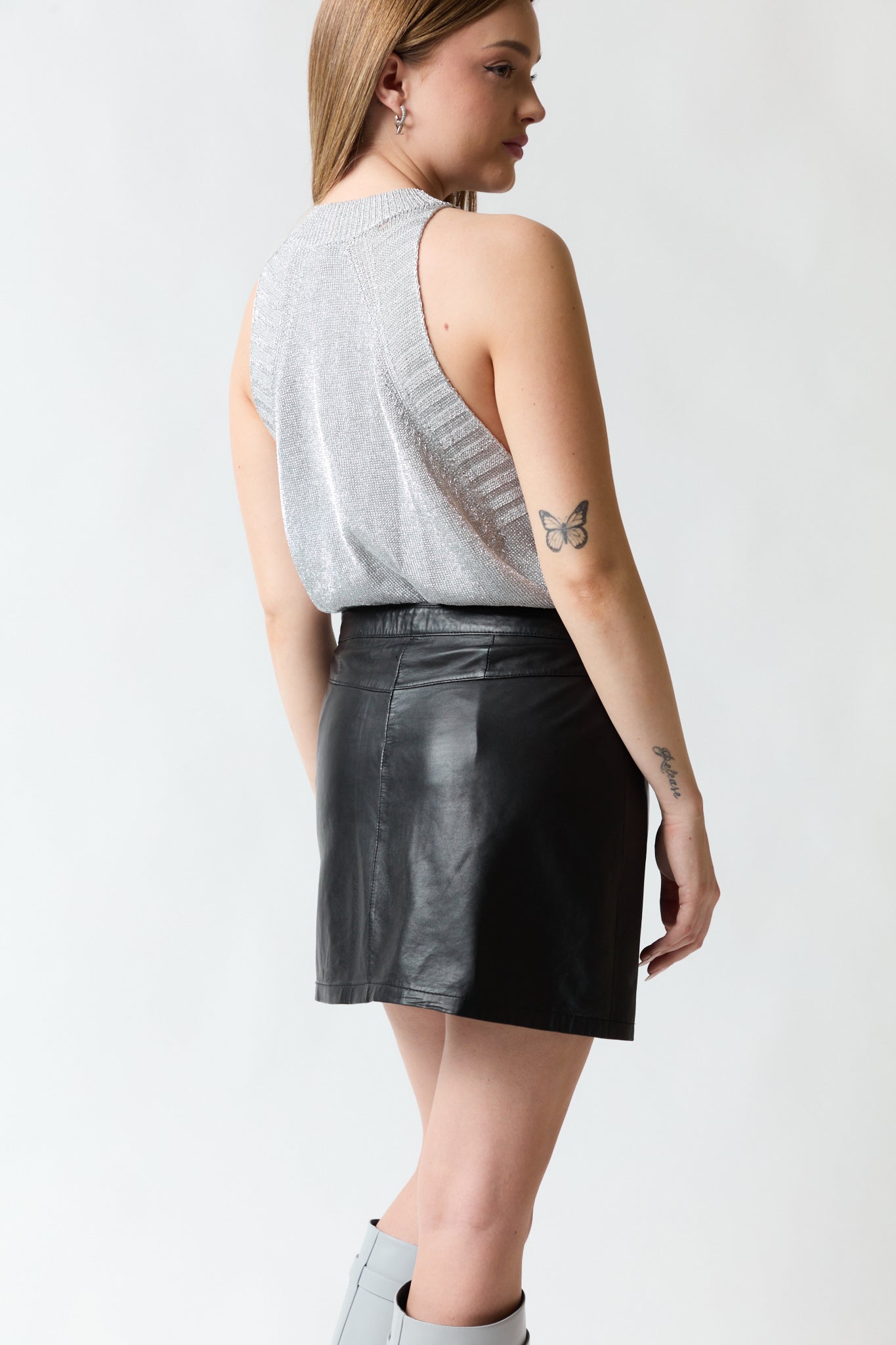 Falda cuero negro | Topshop