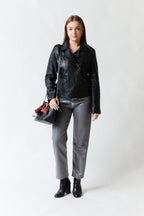 Pantalón brillante gris | Zara