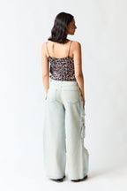 Pantalón cargo denim | Zara