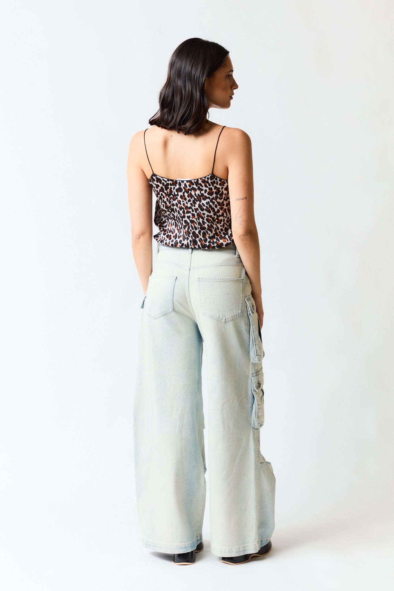 Pantalón cargo denim | Zara