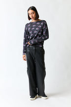 Pantalón cuero negro ancho | Liola