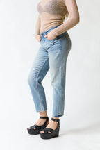 Pantalón denim azul slim | Zara