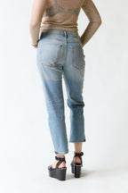 Pantalón denim azul slim | Zara