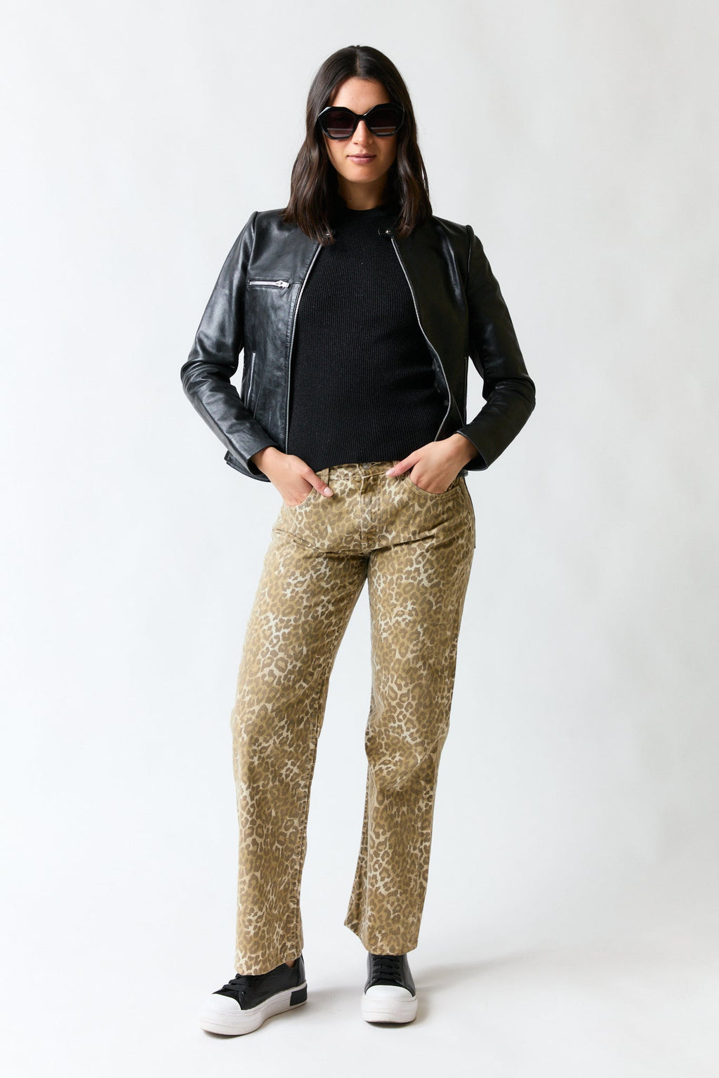 Pantalón leopardo amarillento | Zara