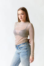 Polera brillante dorada | Zara