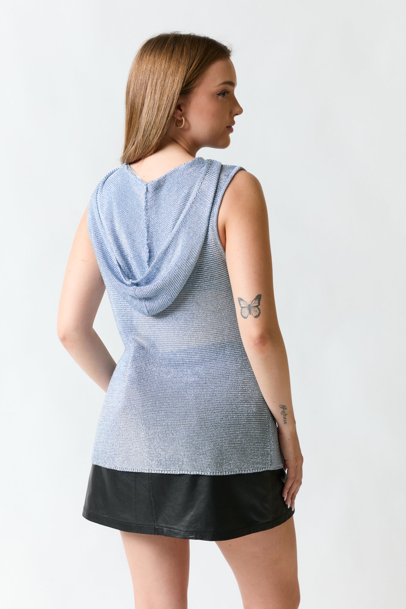 Polera brillante plateado | Zara