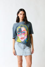 Polera gris con dibujo | Zara