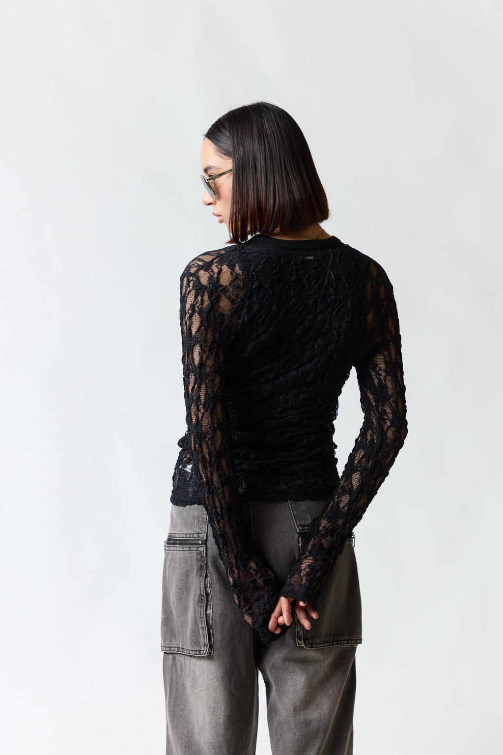 Polera malla negro | Zara