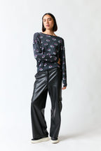 Polera negra con ojos | Bimba y Lola