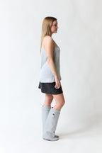 Polera sin mangas plateada | Topshop