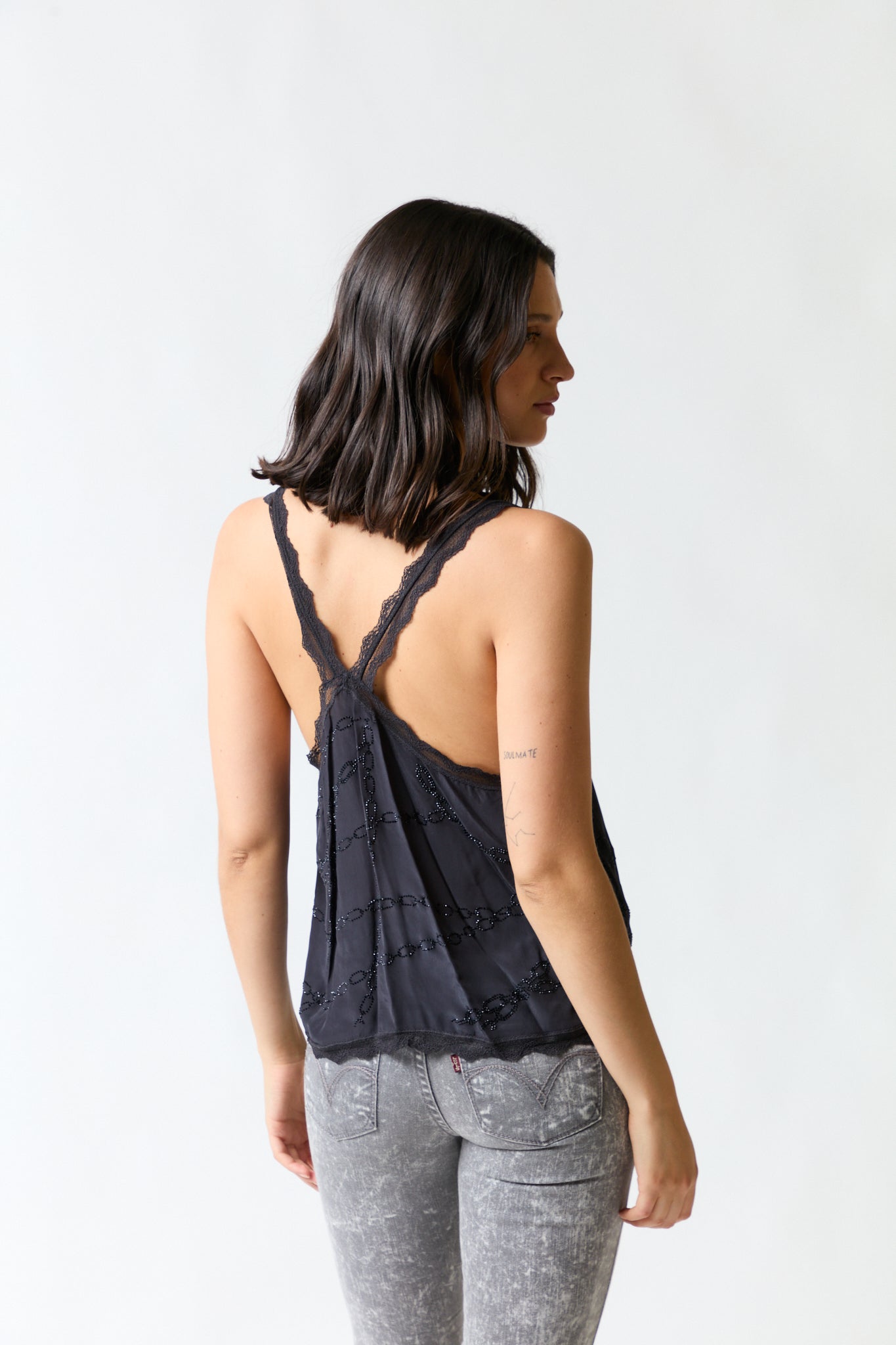 Polera tirantes negro | Rapsodia