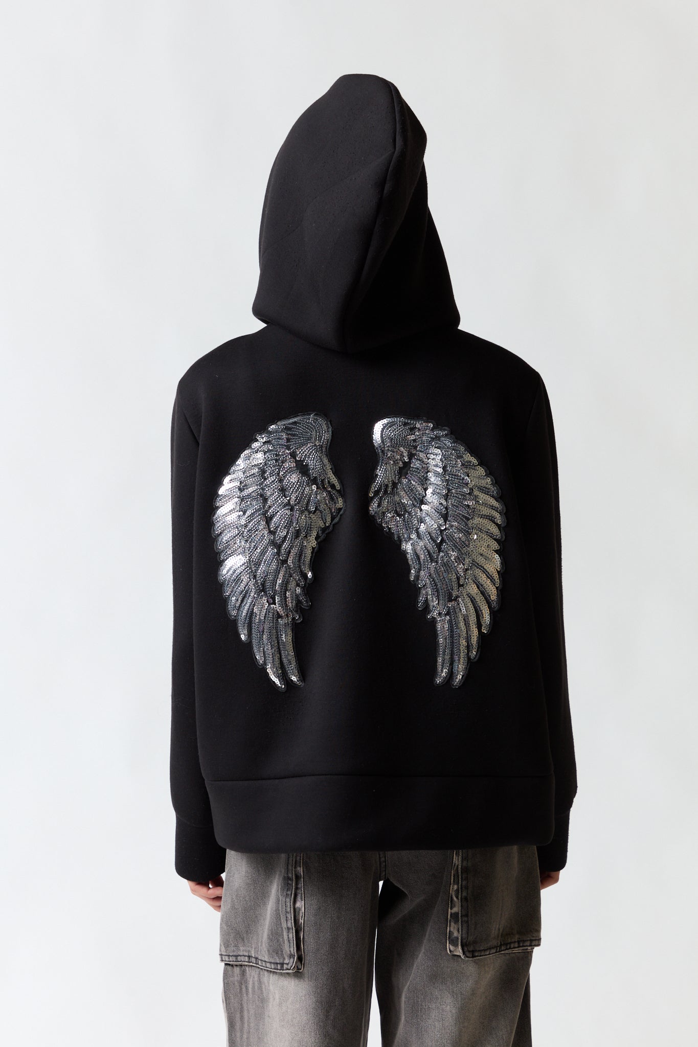 Poleron canguro negro | Zara