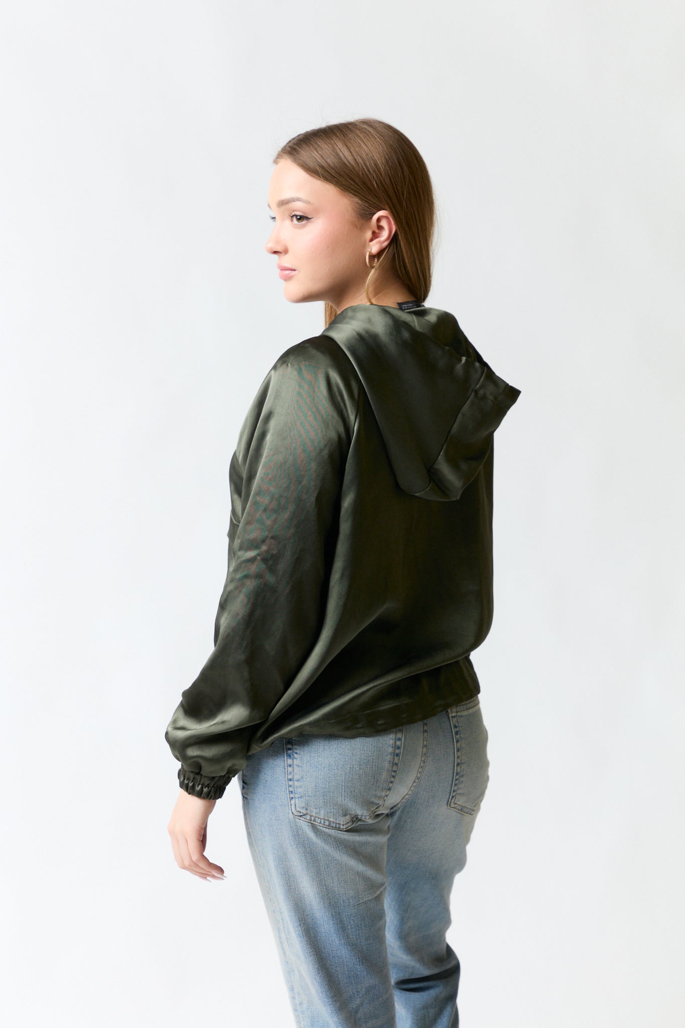 Poleron canguro verde | Zara