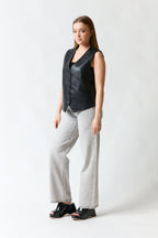 Vest cuero negro | Zara