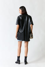 Vestido cuero negro | Zara