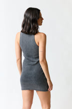 Vestido gris con perlas | Zara